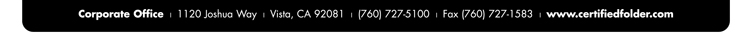 Contact Certified Folder